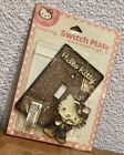 ✅New! HELLO KITTY Sanrio Metal Light Switch Cover Pink Glitter From Target 2004