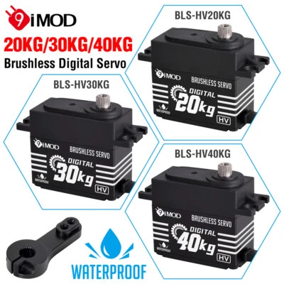 9imod Brushless Servo 20kg 30kg 40kg Metallgetriebe für 1/8 1/10 RC Crawler Auto Boot - Bild 1 von 4