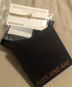 NEW Alex and Ani Anchor Pull Chain Necklace 14Kt Gold over .925 Sterling Silver - Picture 1 of 4