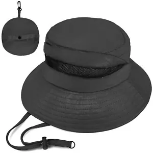 Waterproof Bucket Rain Hat with Chin Strap Quick Dry Packable Sun Hat for Bea... - Picture 1 of 8