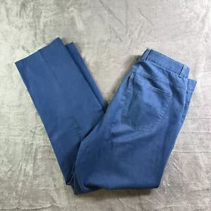 Pantalones de Vestir Zanella Pierna Recta 5 Bolsillos Azul Hecho en Italia Talla 34 - Imagen 1 de 9