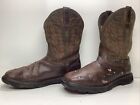 Mens Ariat Work Waterproof Square Toe Brown Boots Size 9 D