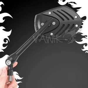 Espejos retrovisores VAWiK Shield negros ajustables 10 mm x 1,5 paso universal se adapta a BMW θ - Imagen 1 de 9