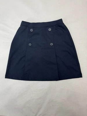 Land's End 校服裙短裙褶皱学院风蓝色女孩 12 码 — 第 1/4 张图片