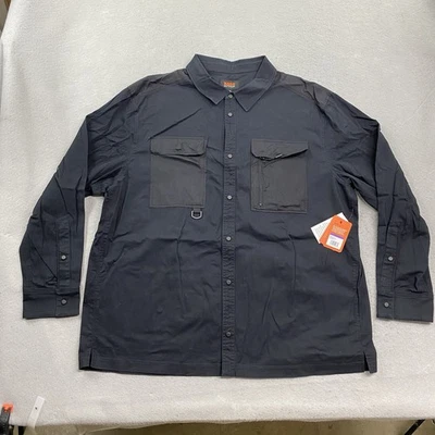 Bass Outdoor Shirt Mens 2XL Black Heavyweight Snaps Work Rugged - Image 1 of 4