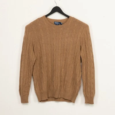 Polo Ralph Lauren Hombres Cachemira Cable Tejido Suéter Marrón Brezo Talla XXL Foto 1 de 4