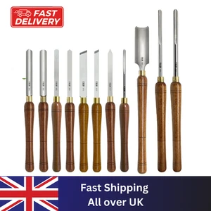 HSS Woodturning Gouge Wood Lathe Turning Tools Spindle Bowl Carpentry Chisel wit - Picture 1 of 19