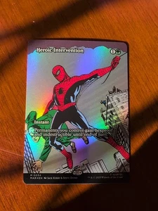 MTG Marvel's Spider-Man HEROIC INTERVENTION Foil Borderless Mythic #0034 - Picture 1 of 2