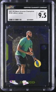 2021 UD Metal Universe Champions LeBron James #100 CGC 9.5 - Picture 1 of 2
