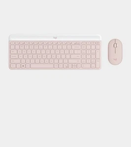 Logitech MK470 Slim Wireless Keyboard and Mouse Combo - Rose - Afbeelding 1 van 6
