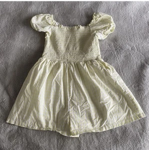 Janie & Jack Romper Girls Size 18 Yellow White Gingham Print Short Sleeve - Picture 1 of 7
