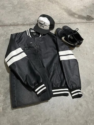 Chaqueta bombardero de cuero Ring of Fire Foto 1 de 4