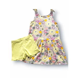 Tea Collection Girls 7 Dress Shorts Outfit Set Floral - Picture 1 of 4