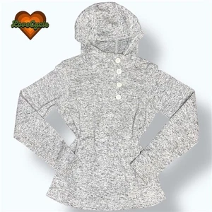 Columbia weicher grauer 1/4-Knopf-Kapuzenpullover für Damen "Heather Hills" - Größe M - Bild 1 von 7