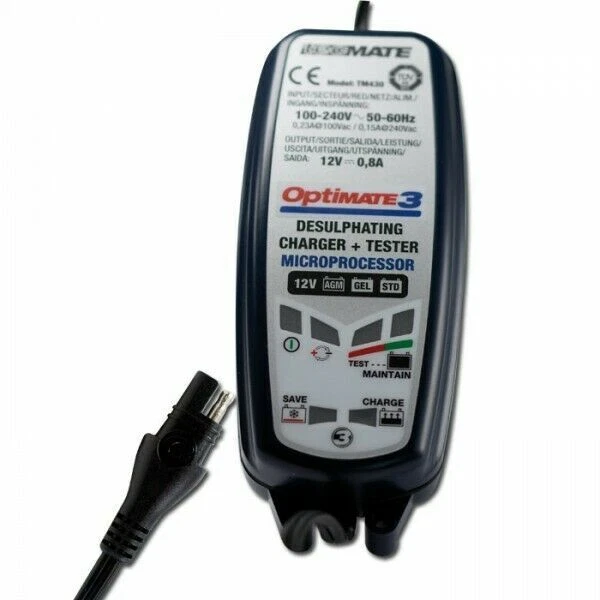 Tecmate optimate 3 12V Batterie Chargeur De pour Voiture & Moto - Photo 1/1