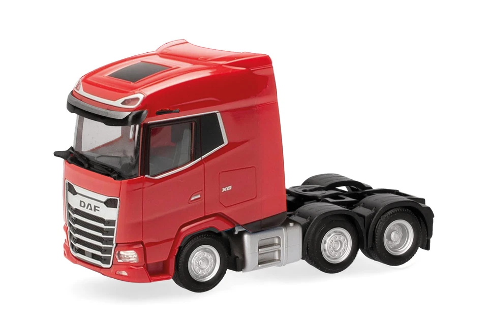 Herpa 318983 DAF Xg Autoarticolato 3 Assi Rosso Ho 1:87 Nuovo - Immagine 1 di 1
