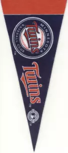 MINNESOTA TWINS PENNANT MINI MLB WOOL FELT 9" LONG OFFICIALLY LICENSED BASEBALL - Picture 1 of 1