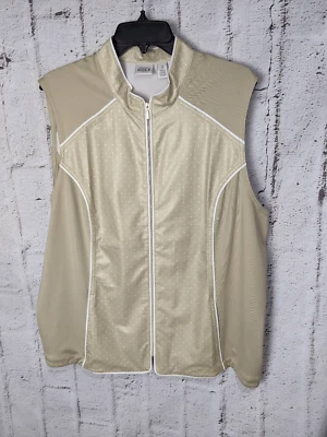 Chico's Zenergy Talla 3/XL Extra Grande Golf Lunares Dorados Estampado Manchado 2 Bolsillos Foto 1 de 4