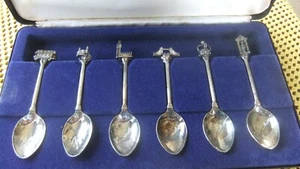 ICONIC LONDON SIGHTS SILVER PLATED TEASPOONS 1980S ORIGINAL BOX W. A. P. W - Bild 1 von 23