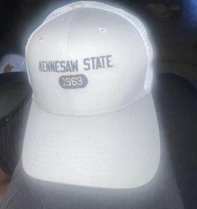 KSU Kennesaw State Owls Hat Cap Gray Grey Adjustable One Size Fits Most Adult - Picture 1 of 6