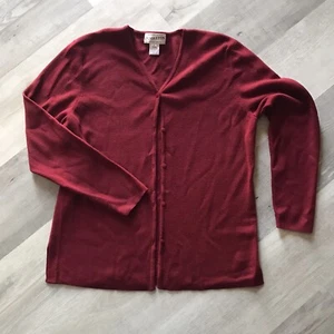 Pendleton Damen Strickjacke rot Basic Capsule Career Merinowolle Large - Bild 1 von 5