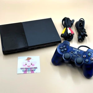 Sony PS2 Slim SCPH-90000 CB Black Console Playstation Japan Tested Set - Picture 1 of 18