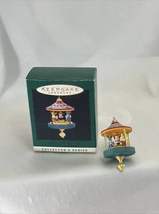 Hallmark 1996 Miniature Ornament Santa's Little Big Top Movement Used W/Box - Picture 1 of 4