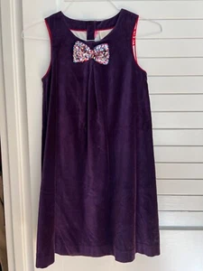 Girls 11-12 plush velvet purple jumper dress Road Dahl Boden - Picture 1 of 4
