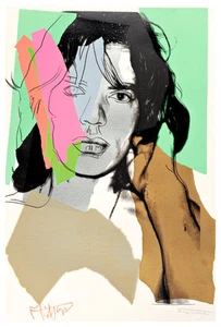 Mick Jagger II A2 by Andy Warhol High Quality Canvas Art Print - Picture 1 of 1