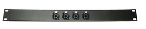 Panel de conexión para rack PROCRAFT AFP1U-4NCJ6FI-S 1U cargado con 4) conectores combinados NEUTRIK - Imagen 1 de 3