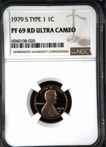 1979 S TYPE 1 Lincoln 1c, NGC Graded PF 69 RD Ultra Cameo Cover