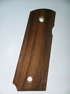 NEW Herrett 1911 Checkered Walnut Wood Compact Size Grips 