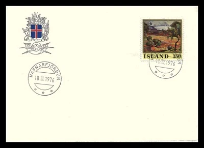 Iceland 1976 FDC, Painting. Húsafell / Langjökull. Lot # 1. - Image 1 of 2