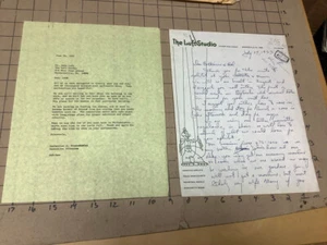 The LUFT STUDIO signed Luft letter on letterhead 7-24-83 marionette + other - Picture 1 of 2