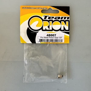 Vintage Team Orion 48007 Pro Pignone in metallo 10T 10 denti parte RC NUOVO - Foto 1 di 4