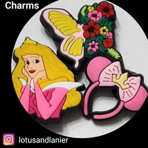 Juego de 3 dijes para zapatos "La Bella Durmiente" - Imagen 1 de 2