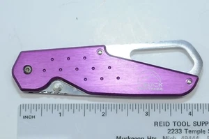 Vintage Whittaker Approach Pocket Knife Purple 2 3/4" Serrated Blade - Picture 1 of 9