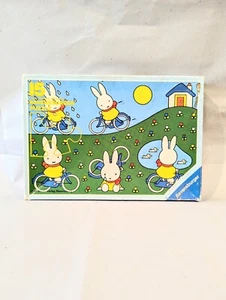 Vintage 1980s Ravensburger Miffy On A Bicycle 15 Piece Children’s Jigsaw Puzzle - Picture 1 of 13