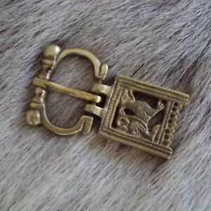 Viking Wolf Brass Belt Buckle - Ideal For LARP Or Re-Enactment Belt & Costume