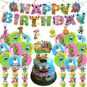 My Singing Monsters Birthday Party Supplies Banners Balloons Cake Toppers Set - Imagen 1 de 9