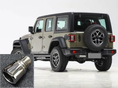 Car Rear Exhaust Tip Muffler Tailpipe For 08-25 Jeep Wrangler Rubicon Sport 1PCS - Image 1 of 3