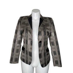 Vintage Basler Classy Plaid Blazer with velvet trim EU 38 - Picture 1 of 10