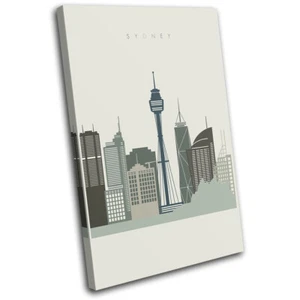 Sydney Australia Landmark Skyline City SINGLE CANVAS WALL ART Picture Print - Picture 1 of 1