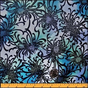 TESSUTO FLORA ASIATICA WOODROW STUDIO "MODERN MOODS OF JAPAN" PREZZO PER 1/2 YD - Foto 1 di 1
