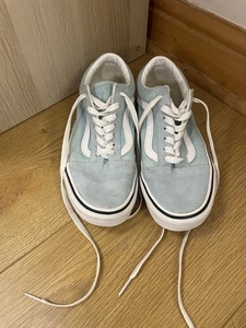 Vans Shoes Mint Green men’s 5 Women's 6Low Top Suede Shoes-Great Condition! - Picture 1 of 6