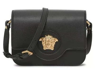 Versace La Medusa Black Leather Crossbody/Shoulder Bag - Image 1 of 4