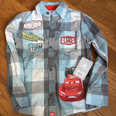 Nueva Camisa Abotonada Disney Cars - Disney Pixar Talla 5/6 Foto 1 de 4