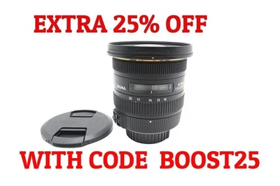 Sigma 10-20mm Lens f/3.5 EX HSM DC, Wide Angle Lens For Nikon, V. G. REFURBISHED - Image 1 of 4
