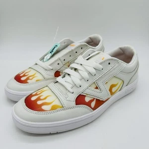 Vans Lowland CC Flame Blanco Rojo Zapatos Lenticulares Hombres 8/Mujeres 9.5 Cómodos Cush - Imagen 1 de 5