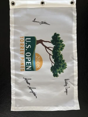 Bandera firmada por el Abierto de Estados Unidos 2008 - Billy Casper, Scott Simpson, Gene Littler  Foto 1 de 3